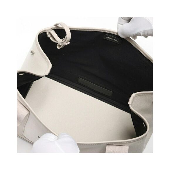 Pre Loved Balenciaga Everyday Tote XS Canvas Tote Bag Women Beige - Picture 4 of 5